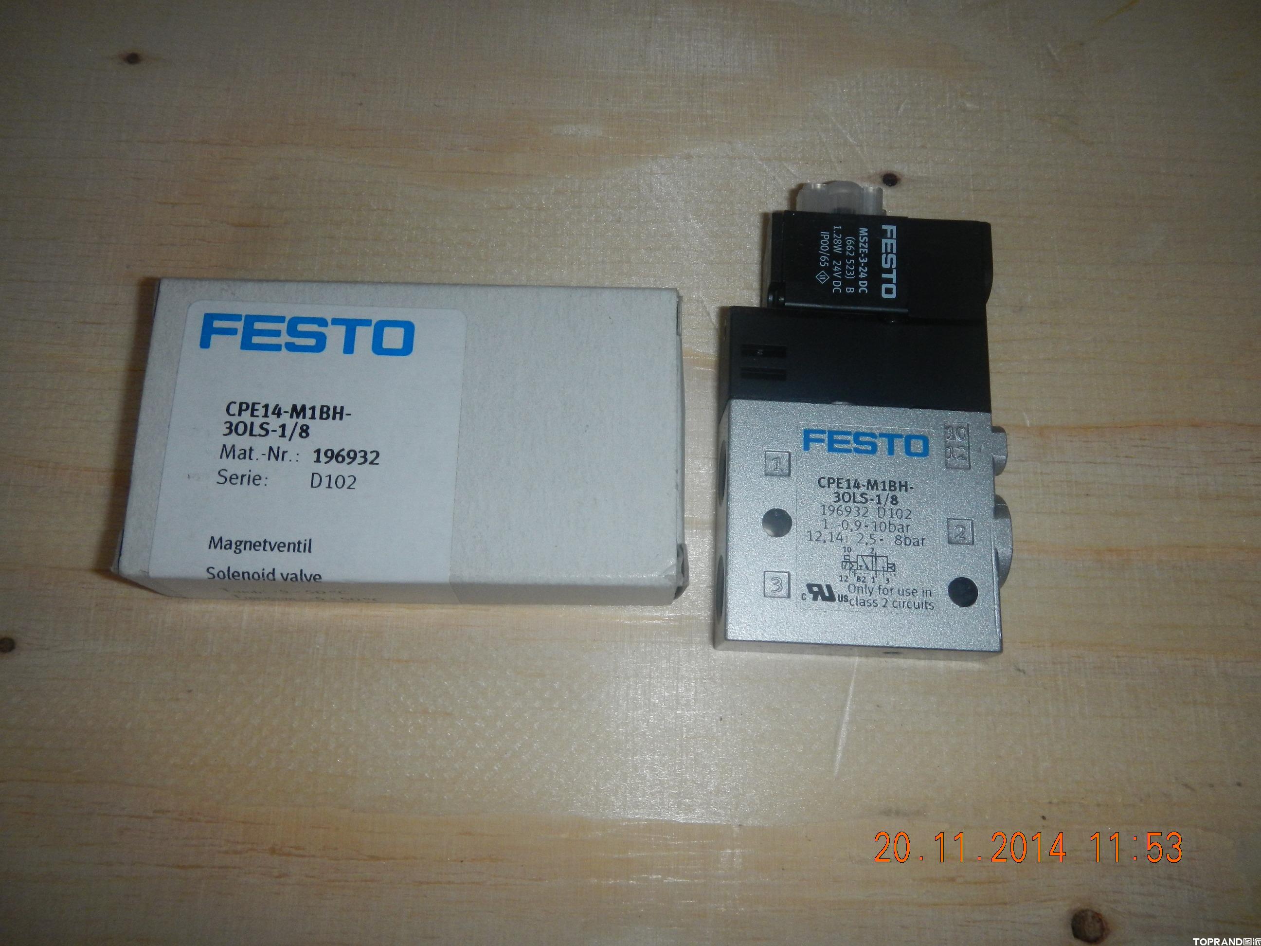 FESTO電磁閥CPE14-M1BH-30LS-1/8